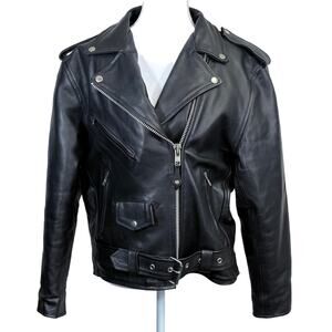 River Road women's biker style leather jacket, size medium